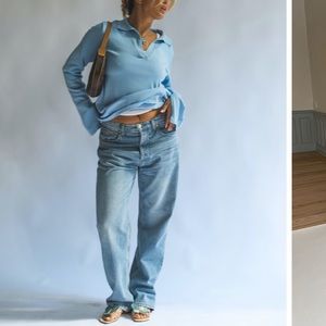 Djerf Avenue Getaway Top Blue